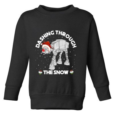 At At Walker Dashing Through The Snow Christmas Funny Toddler Sweatshirt
