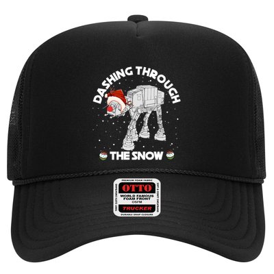 At At Walker Dashing Through The Snow Christmas Funny Trucker Hat