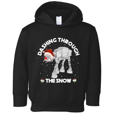 At At Walker Dashing Through The Snow Christmas Funny Toddler Hoodie