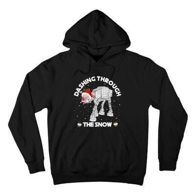 At At Walker Dashing Through The Snow Christmas Funny Tall Hoodie