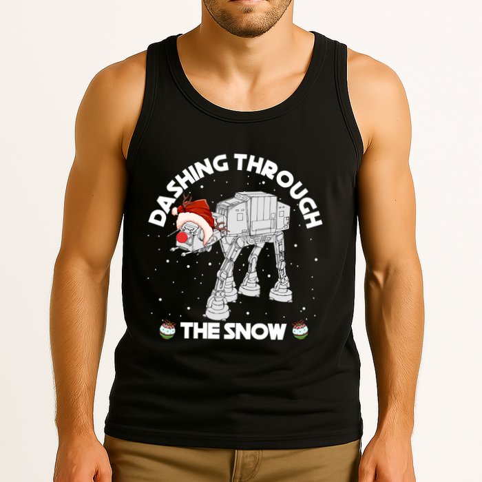 At At Walker Dashing Through The Snow Christmas Funny Tank Top