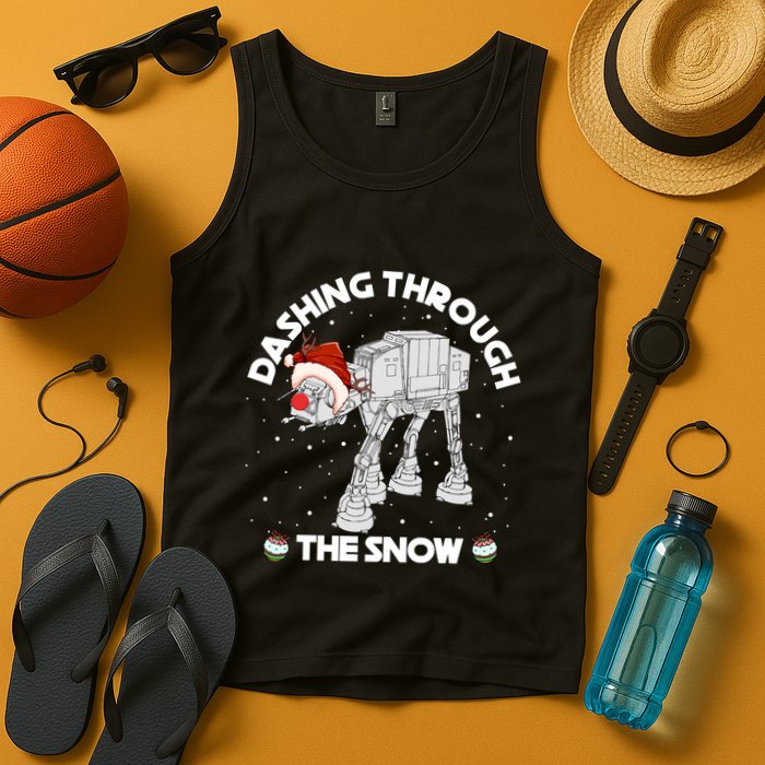 At At Walker Dashing Through The Snow Christmas Funny Tank Top