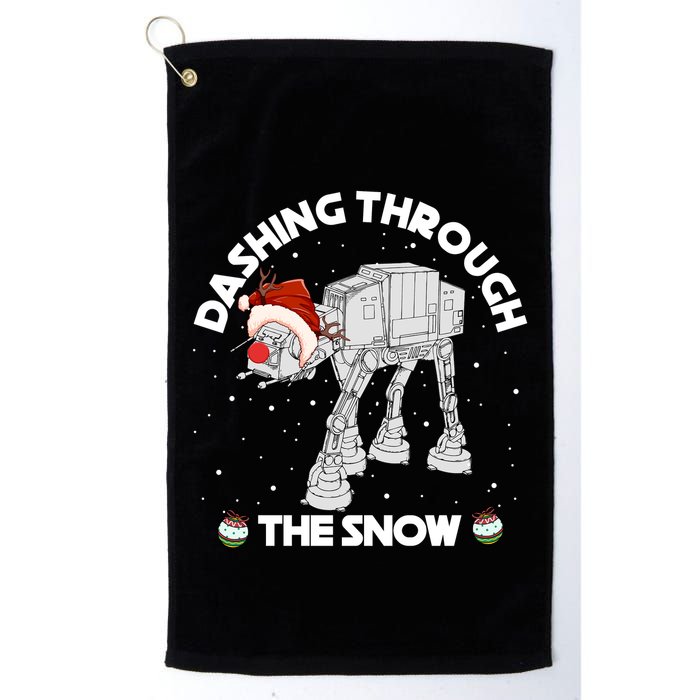 At At Walker Dashing Through The Snow Christmas Funny Golf Towel