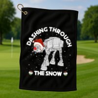 At At Walker Dashing Through The Snow Christmas Funny Golf Towel