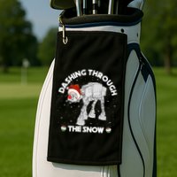 At At Walker Dashing Through The Snow Christmas Funny Golf Towel