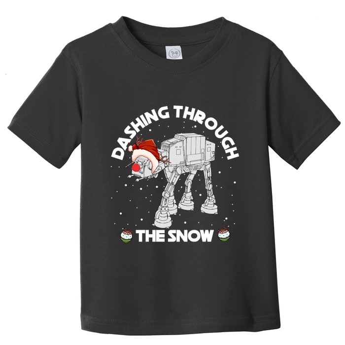 At At Walker Dashing Through The Snow Christmas Funny Toddler T-Shirt