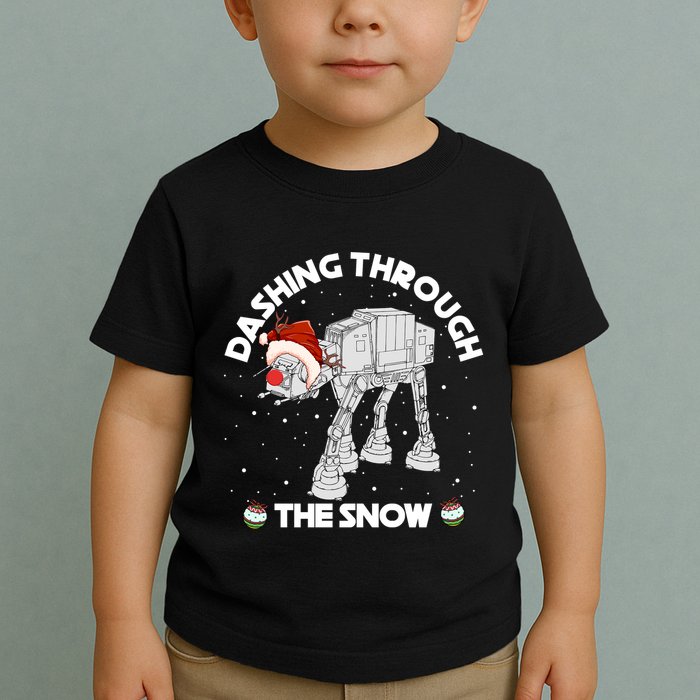 At At Walker Dashing Through The Snow Christmas Funny Toddler T-Shirt