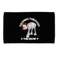 At At Walker Dashing Through The Snow Christmas Funny Microfiber Hand Towel