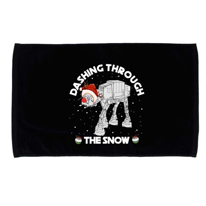 At At Walker Dashing Through The Snow Christmas Funny Microfiber Hand Towel