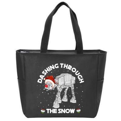 At At Walker Dashing Through The Snow Christmas Funny Zip Tote Bag