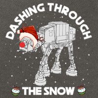 At At Walker Dashing Through The Snow Christmas Funny Cotton Canvas Backpack