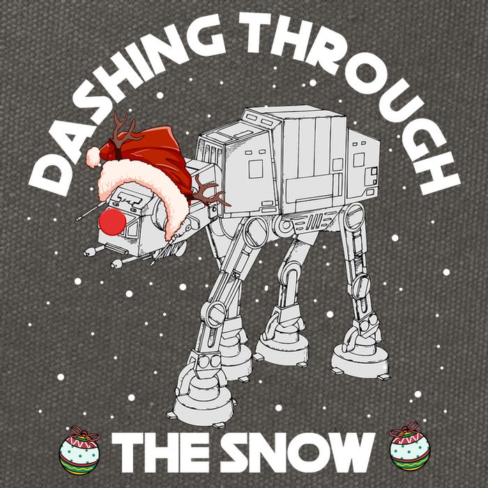 At At Walker Dashing Through The Snow Christmas Funny Cotton Canvas Backpack