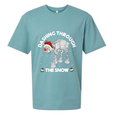 At At Walker Dashing Through The Snow Christmas Funny Sueded Cloud Jersey T-Shirt