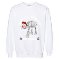 At At Walker Dashing Through The Snow Christmas Funny Garment-Dyed Sweatshirt
