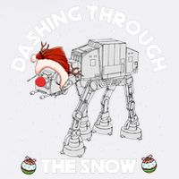 At At Walker Dashing Through The Snow Christmas Funny Garment-Dyed Sweatshirt