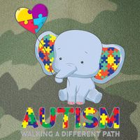 Autism Awareness Walking A Different Path Elephant Legacy Tie Dye Trucker Hat