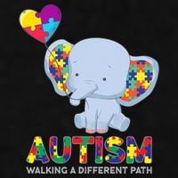Autism Awareness Walking A Different Path Elephant Ladies PosiCharge Tri-Blend Wicking Tank
