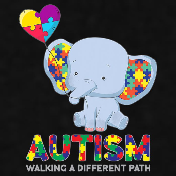 Autism Awareness Walking A Different Path Elephant Ladies PosiCharge Tri-Blend Wicking Tank