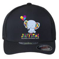 Autism Awareness Walking A Different Path Elephant Flexfit Unipanel Trucker Cap