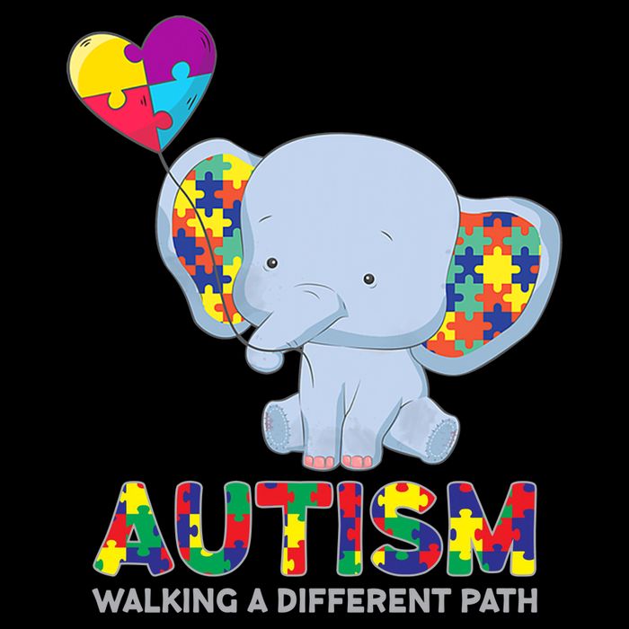 Autism Awareness Walking A Different Path Elephant Flexfit Unipanel Trucker Cap