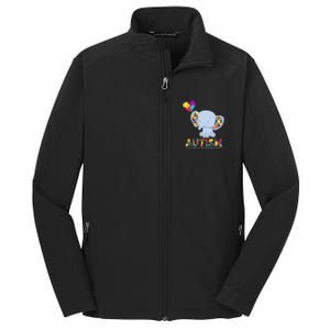 Autism Awareness Walking A Different Path Elephant Core Soft Shell Jacket