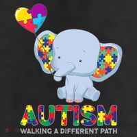 Autism Awareness Walking A Different Path Elephant 25L Jumbo Tote