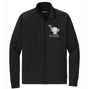 Autism Awareness Walking A Different Path Elephant Stretch Full-Zip Cadet Jacket