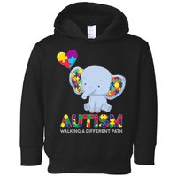Autism Awareness Walking A Different Path Elephant Toddler Hoodie
