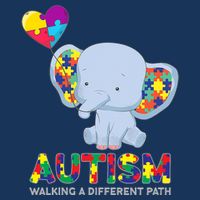 Autism Awareness Walking A Different Path Elephant Infant Baby Jersey Bodysuit