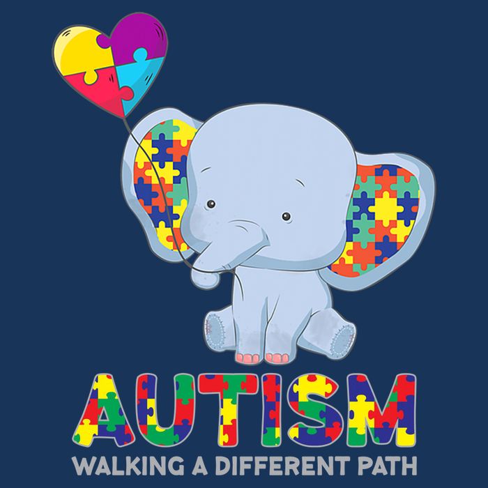 Autism Awareness Walking A Different Path Elephant Infant Baby Jersey Bodysuit