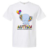 Autism Awareness Walking A Different Path Elephant Garment-Dyed Heavyweight T-Shirt