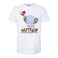 Autism Awareness Walking A Different Path Elephant Softstyle CVC T-Shirt