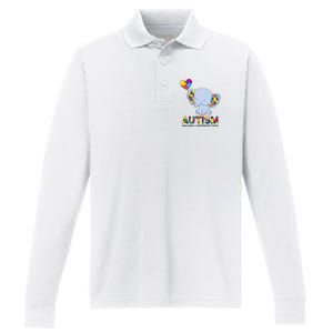 Autism Awareness Walking A Different Path Elephant Performance Long Sleeve Polo