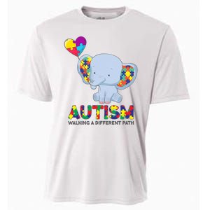 Autism Awareness Walking A Different Path Elephant Cooling Performance Crew T-Shirt