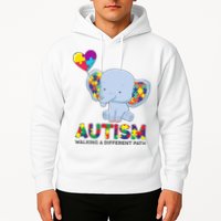 Autism Awareness Walking A Different Path Elephant Hoodie