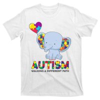 Autism Awareness Walking A Different Path Elephant T-Shirt