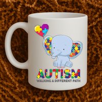 Autism Awareness Walking A Different Path Elephant Mug