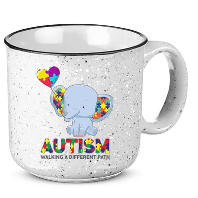 Autism Awareness Walking A Different Path Elephant 15oz Campfire Ceramic Mug