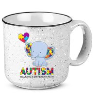 Autism Awareness Walking A Different Path Elephant 15oz Campfire Ceramic Mug