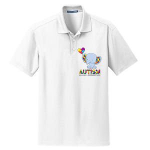 Autism Awareness Walking A Different Path Elephant Dry Zone Grid Polo