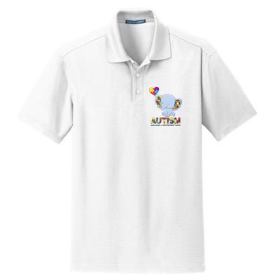 Autism Awareness Walking A Different Path Elephant Dry Zone Grid Polo