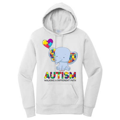 Autism Awareness Walking A Different Path Elephant Women's Pullover Hoodie