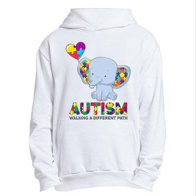 Autism Awareness Walking A Different Path Elephant Urban Pullover Hoodie