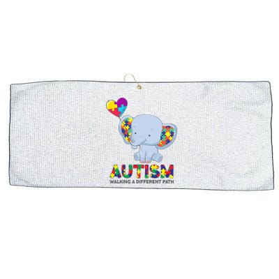 Autism Awareness Walking A Different Path Elephant Large Microfiber Waffle Golf Towel