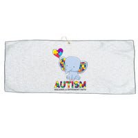 Autism Awareness Walking A Different Path Elephant Large Microfiber Waffle Golf Towel