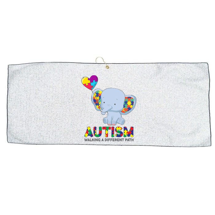 Autism Awareness Walking A Different Path Elephant Large Microfiber Waffle Golf Towel