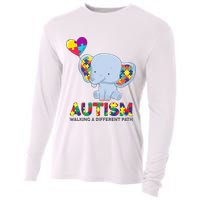 Autism Awareness Walking A Different Path Elephant Cooling Performance Long Sleeve Crew