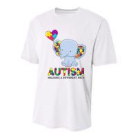 Autism Awareness Walking A Different Path Elephant Youth Performance Sprint T-Shirt