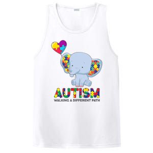 Autism Awareness Walking A Different Path Elephant PosiCharge Competitor Tank