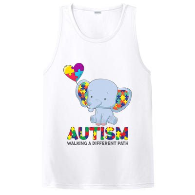 Autism Awareness Walking A Different Path Elephant PosiCharge Competitor Tank